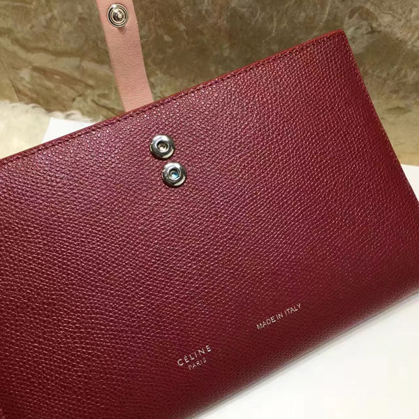 2017最新作大人気！セリーヌ コピー ストラップ長財布 17SS新色 RED